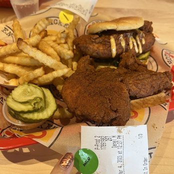 Dave's Hot Chicken - Combo 3 - heat clearly labeled - Chicken Shop Near Me - Santa Clara, California