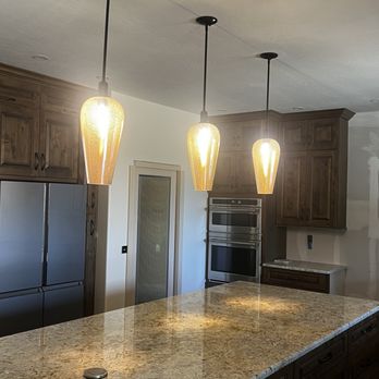 Fanz - Crackle glass pendant lights for our newly remodeled kitchen. - Lighting Fixtures & Equipment Near Me - Prescott Valley, Arizona Fanz - Crackle glass pendant lights for our newly remodeled kitchen. - Lighting Fixtures & Equipment Near Me - Prescott Valley, Arizona