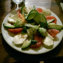 Piatto Verde - Tricolore salad: mozzarella, cucumber, avocado, and big juicy 'maters!
