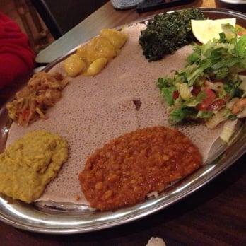 Keren Restaurant - The veggie sides of Keren special - Ethiopian Near Me - Washington, DC, District of Columbia