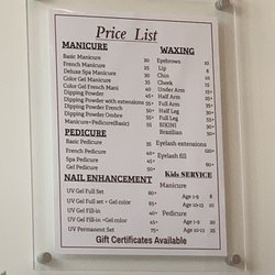 Show Nails&Spa - Price list