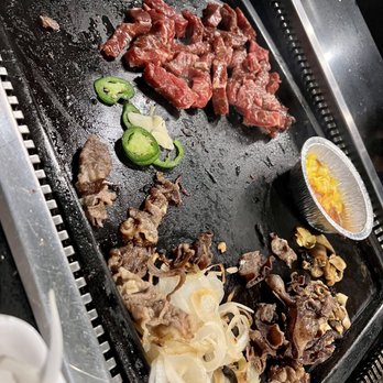 Star BBQ - beef, onions, and peppers on a grill - Korean Near Me - Garden Grove, California