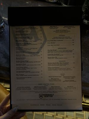 Menu photo 1 Honorable Mention Portland, OR Menu photo 1 Honorable Mention Portland, OR