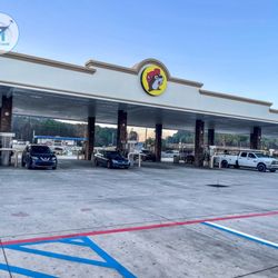 Buc-ee's - Pumps Galore, including on side of the building lot.