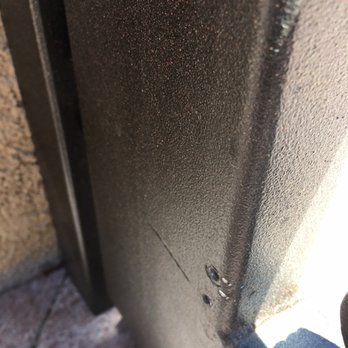 First Impression Ironworks - Installation holes on left bottom side of gate due to trying to install the wrong sized screen. - Door Sales/Installation Near Me - Tucson, Arizona First Impression Ironworks - Installation holes on left bottom side of gate due to trying to install the wrong sized screen. - Door Sales/Installation Near Me - Tucson, Arizona