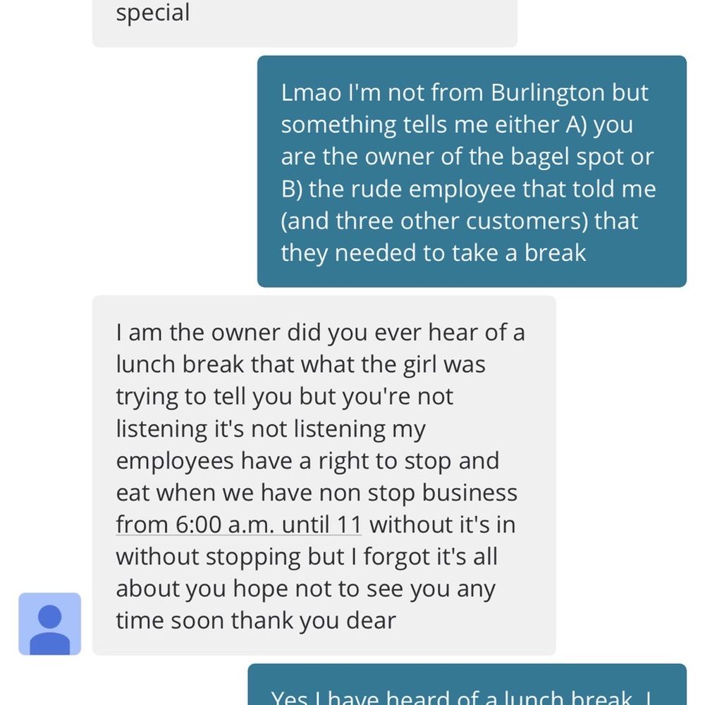 Owner called me a crybaby because of my review, very classy Owner called me a crybaby because of my review, very classy