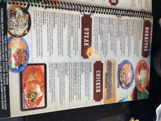 Menu photo 4 Casa Azteca Barre, VT