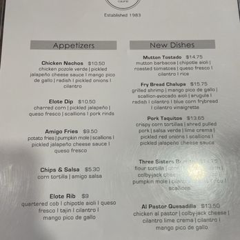 Amigo Cafe - Menu 7/2025 - Mexican Near Me - Kayenta, Arizona