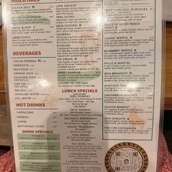 Inca Social - Menu - Beer, Wine & Spirits Near Me - Arlington, Virginia