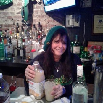Mike's Tavern - Joann celebrating St. Paddy's Day - Pubs Near Me - Jamaica, New York