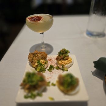 Old Ebbitt Grill - Fried Oyster Deviled Eggs - Bars Near Me - Washington, DC, District of Columbia