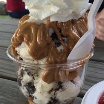 Mac's Dairy Bar - Peanut butter sundae with moose tracks. - Ice Cream & Frozen Yogurt Near Me - Penn Yan, New York Mac's Dairy Bar - Peanut butter sundae with moose tracks. - Ice Cream & Frozen Yogurt Near Me - Penn Yan, New York