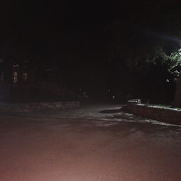 No light for 75 yards on bumpy path to cabin No light for 75 yards on bumpy path to cabin