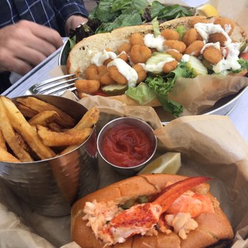 The Barley Beach House - Shrimp poboy and lobster roll - Pretzels Near Me - Rye, New York