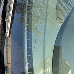 Cracked windshield Cracked windshield