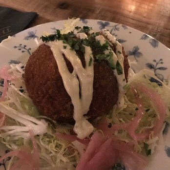 The Dearborn - The scotch egg before I ravaged it! - New American Near Me - Chicago, Illinois