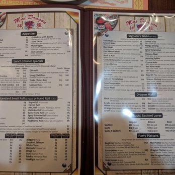 Mai Dragon - Menu from 1/7/2017 - Sushi Bars Near Me - Hanover, Maryland Mai Dragon - Menu from 1/7/2017 - Sushi Bars Near Me - Hanover, Maryland