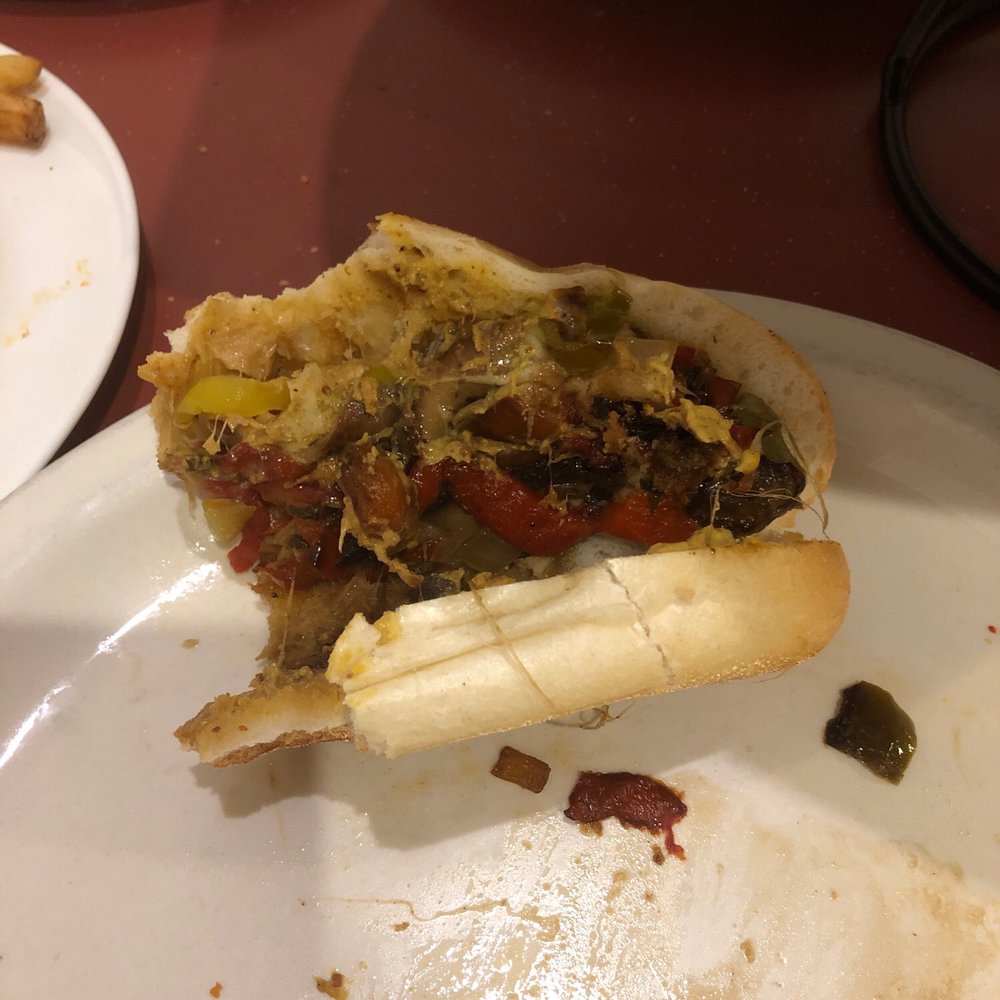 Patelmo's Pizzeria - Half eaten veggie cheesesteak! The Best!!! - Pizza Near Me - West Chester, Pennsylvania