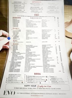 Menu photo 7 EVO Scottsdale, AZ Menu photo 7 EVO Scottsdale, AZ