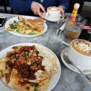 Milton's Cafe - Huevos Rancheros, mushroom bacon omelet, and turtle mocha coffee drinks  3 - Cafes Near Me - Lawrence, Kansas