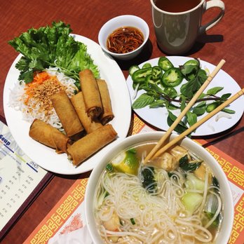 Pho America Vietnamese Cuisine - Vegetarian pho & vegetarian egg rolls ! YUM ! Freshly brewed jasmine tea - Vietnamese Near Me - Long Beach, California Pho America Vietnamese Cuisine - Vegetarian pho & vegetarian egg rolls ! YUM ! Freshly brewed jasmine tea - Vietnamese Near Me - Long Beach, California