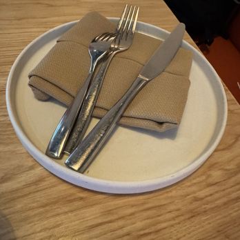 Paseo - Place setting the host haphazardly threw onto our table - Mexican Near Me - Anaheim, California Paseo - Place setting the host haphazardly threw onto our table - Mexican Near Me - Anaheim, California