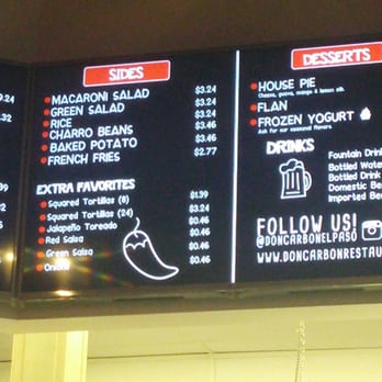 Don Carbón Sunland Park - Menu pt 3 - Mexican Near Me - El Paso, Texas Don Carbón Sunland Park - Menu pt 3 - Mexican Near Me - El Paso, Texas