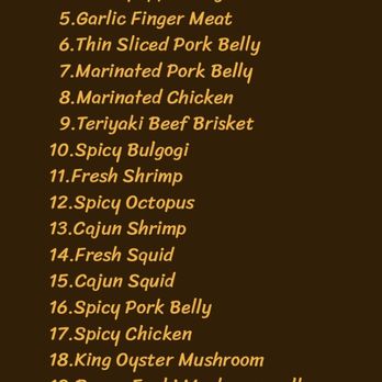 Sonu BBQ - Menu - Korean Near Me - Oceanside, California