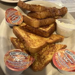 Michael's Family Restaurant - French toast, side of home fries with onions
