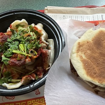 Gene's Chinese Flatbread Cafe - Xi'ian hand pulled lamb noodles and pork burger. - Chinese Near Me - Boston, Massachusetts