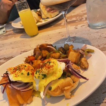 Toast Kitchen & Bar - Santa Bacon Benedict - Breakfast & Brunch Near Me - Brea, California Toast Kitchen & Bar - Santa Bacon Benedict - Breakfast & Brunch Near Me - Brea, California