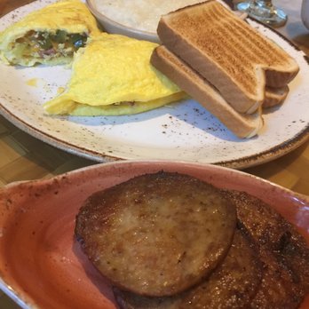 Salt & Ivy, A Coastal Kitchen - Frontier Omelette, Sausage Patties, Grits - New American Near Me - Biloxi, Mississippi Salt & Ivy, A Coastal Kitchen - Frontier Omelette, Sausage Patties, Grits - New American Near Me - Biloxi, Mississippi