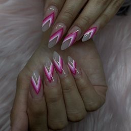 My acrylic nails with art
