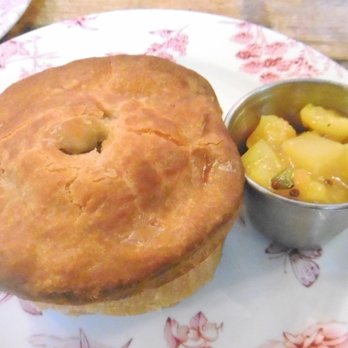 The Chequers - Pork pie w/ golden beetroot picallili - Pubs Near Me - Oxford, OXF The Chequers - Pork pie w/ golden beetroot picallili - Pubs Near Me - Oxford, OXF