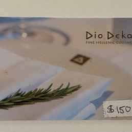 Dio Deka unused gift card.