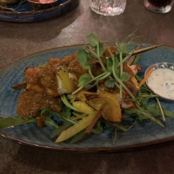 Jimmy Badgers - Chicken skewers with curry sauce and raita - Cocktail Bars Near Me - Inverness