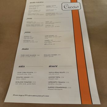 Ciccio - Menu - Pizza Near Me - Yountville, California Ciccio - Menu - Pizza Near Me - Yountville, California