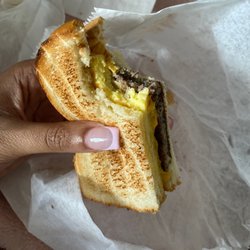Ritchie Highway Deli - Scrapple Egg And Cheese Sandwich.