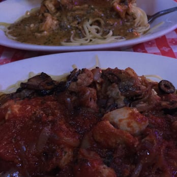 Tarantino's Pizzeria - His n hers. The one with the shrimp was called Luis special. - Pizza Near Me - Pasadena, California Tarantino's Pizzeria - His n hers. The one with the shrimp was called Luis special. - Pizza Near Me - Pasadena, California