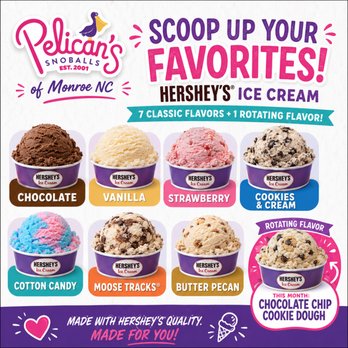 Pelican's Snoballs - 2026 Ice Cream Flavors - Shaved Ice Near Me - Monroe, North Carolina Pelican's Snoballs - 2026 Ice Cream Flavors - Shaved Ice Near Me - Monroe, North Carolina