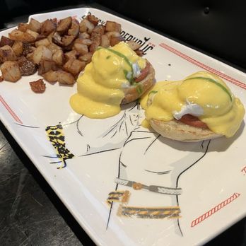 Breakfast Republic - Traditional eggs benedict- hubby liked it - Breakfast & Brunch Near Me - San Diego, California Breakfast Republic - Traditional eggs benedict- hubby liked it - Breakfast & Brunch Near Me - San Diego, California