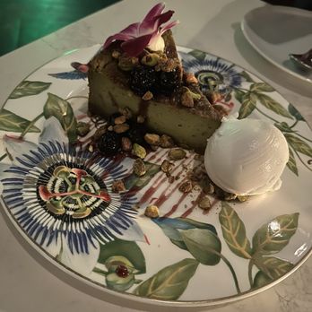 Catch - Pistachio cheese cake and coconut sorbet. Very good! - Seafood Near Me - Las Vegas, Nevada