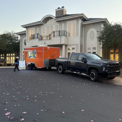 Chickpeasy On Wheels - The food truck set up and ready to roll.