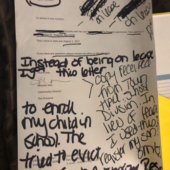 The Preserve - Letter to prove how bad they are. They used someone else's credit and their income to rent apartment.  The person is of no relation to me. - Apartments Near Me - Walpole, Massachusetts