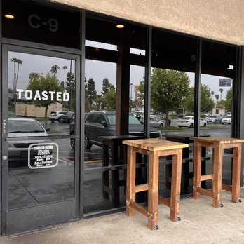 Toasted - Be careful when you approach the door because you can't see if someone is coming out. Tint is too dark. - Coffee & Tea Near Me - Riverside, California