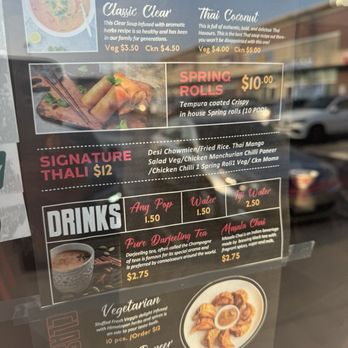Nepali Momos Brampton - Menu on the outside window - Chinese Near Me - Brampton, Ontario