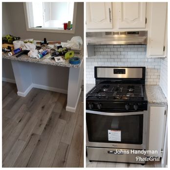 John's Handyman Service - A few additions such as a new backsplash or baseboards can change the feel of your entire room. Give us a call, we would love to help. - Handyman Near Me John's Handyman Service - A few additions such as a new backsplash or baseboards can change the feel of your entire room. Give us a call, we would love to help. - Handyman Near Me