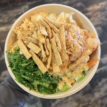 Poke Cafe - 3 Protein Create Your Own Bowl (~$18) - Poke Near Me - Rockaway, New Jersey
