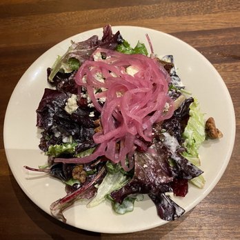 Tomatina - Mixta mixed greens, gorgonzola, pickled red onions, candied walnuts, dried cranberries and honey mustard vinaigrette - Italian Near Me - Alameda, California Tomatina - Mixta mixed greens, gorgonzola, pickled red onions, candied walnuts, dried cranberries and honey mustard vinaigrette - Italian Near Me - Alameda, California