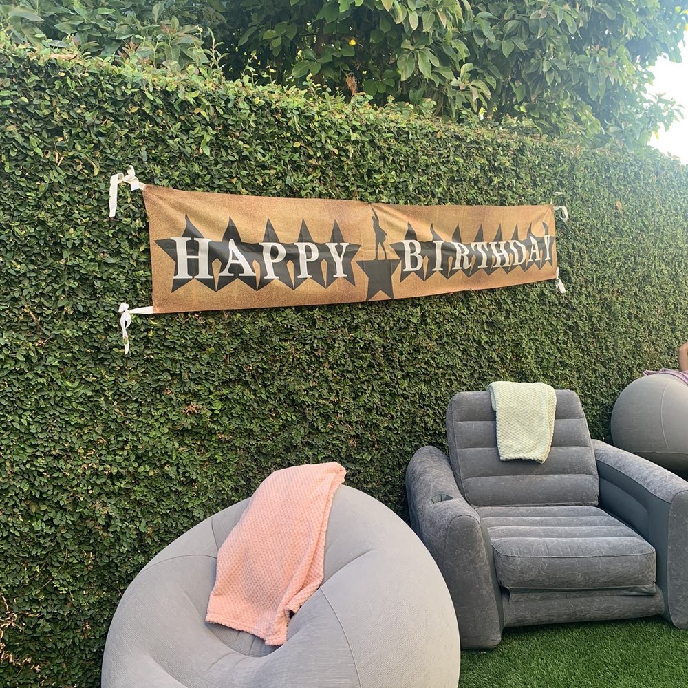 Rodger's Catering - Hamilton watch party setup in backyard - Caterers Near Me - Norwalk, California